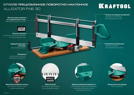 KRAFTOOL Alligator 3D, 600 мм, стусло прецизионное 15451-600 купить в Нефтеюганске