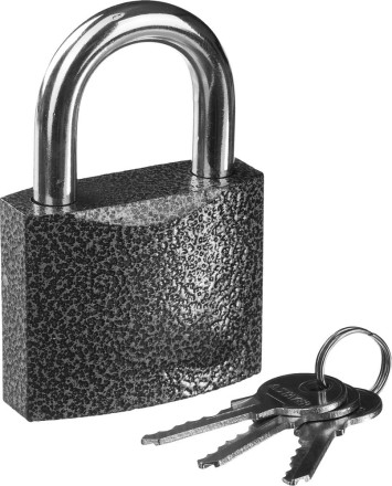Замок STAYER &quot;STANDARD&quot; навесной, металлический корпус, закаленная дужка, 63 мм 37160-60 купить в Нефтеюганске