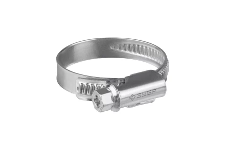 ЗУБР Х-9Н, 10 - 18 мм, накатная лента 9 мм, цинк, 50 шт, червячный хомут (37807-18) купить в Нефтеюганске