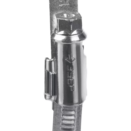 ЗУБР Х-9Н, 10 - 18 мм, накатная лента 9 мм, цинк, 50 шт, червячный хомут (37807-18) купить в Нефтеюганске