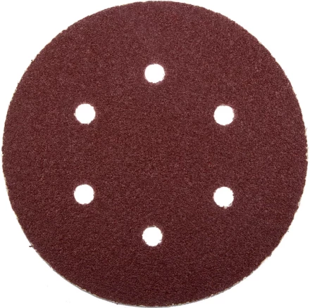 Круг шлифовальный ЗУБР &quot;МАСТЕР&quot; универсальный, из абразивной бумаги на велкро основе, 6 отверстий, Р60, 150мм, 5шт 35566-150-060 купить в Нефтеюганске