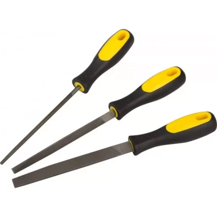 Набор STAYER &quot;PROFI&quot;: Напильники с двухкомпонентной рукояткой, плоский, трехгранный, круглый, №2, 150мм 1681-15-H3 купить в Нефтеюганске