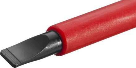 Отвертка KRAFTOOL, высоковольтная, Cr-Mo-V стержень, двухкомпонент. маслобензостойкая рукоятка, SL, 4,0х100мм 250083-4.0-100 купить в Нефтеюганске