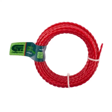 Леска для триммера овальная витая, 3.0 мм х 10 м, Россия Сибртех 961385 купить в Нефтеюганске