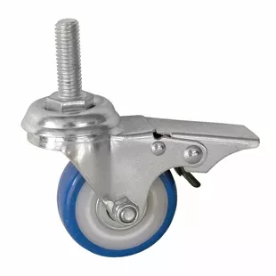 Колесо аппаратное поворотное SCtvb 25 50 мм с болтом и тормозом (синяя резина) 1027145 купить в Нефтеюганске