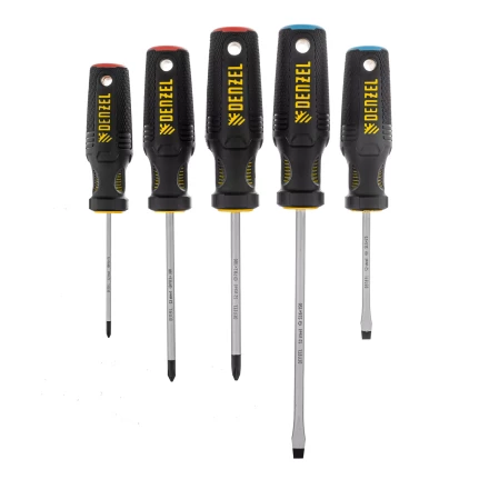 Набор отверток 5 шт Denzel, PH+SL, S2, 3к рукоятка, 122157 купить в Нефтеюганске