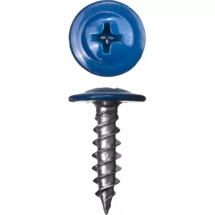 Саморезы ЗУБР с прессшайбой по листовому металлу до 0,9 мм, окрашенные в RAL-5005, PH2, 4,2х19 мм, 450шт 300191-42-019-5005 купить в Нефтеюганске