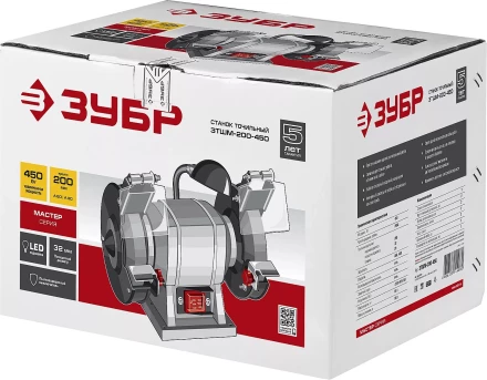 Станок точильный увеличенная мощность + лампа подсветки ЗТШМ-200-450 серия МАСТЕР купить в Нефтеюганске