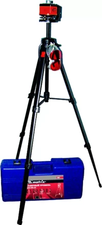 Уровень лазерный 100 мм штатив 1300 мм крутящ. голова ротац. набор в пласт.кейсе  MATRIX MASTER 35031 купить в Нефтеюганске