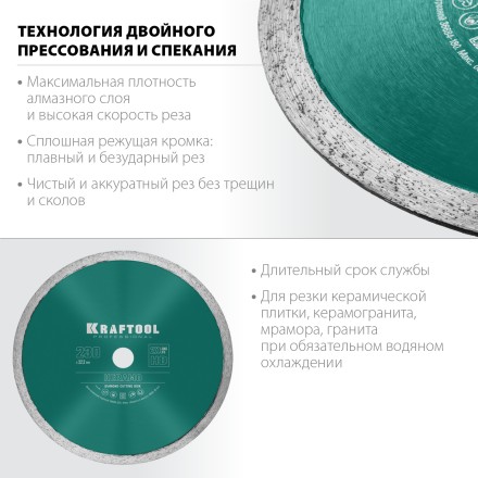 Диск алмазный отрезной для УШМ KERAMO 36684-230 купить в Нефтеюганске
