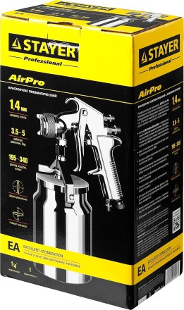 Краскопульт пневматический STAYER &quot;PROFESSIONAL&quot; AirPro, 1,4мм 06477-1.4 купить в Нефтеюганске