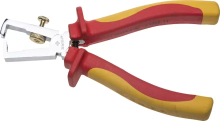 Пассатижи ЗУБР &quot;ПРОФИЭЛЕКТРИК&quot;, диэлектр, для зачистки проводов, двухкомп рукоятка, до~1000В, d до 5мм, S поперечн сеч кабеля до 10мм2, 180мм 22145-9-16 купить в Нефтеюганске