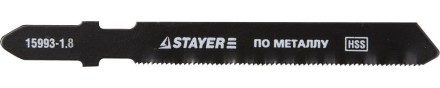 Полотна STAYER &quot;PROFI&quot;, T118B, для эл/лобзика, HSS, по металлу (2,5-6мм), EU-хвост., шаг 1,8мм, 50мм, 2шт 15993-1.8_z01 купить в Нефтеюганске