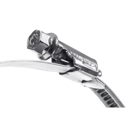 ЗУБР Х-9Н, 12 - 22 мм, накатная лента 9 мм, цинк, 50 шт, червячный хомут (37807-22) купить в Нефтеюганске