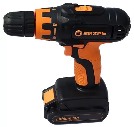 Дрель-шуруповерт аккумуляторная ВИХРЬ ДА-18Л-2К купить в Нефтеюганске