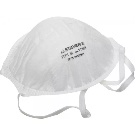 Полумаска фильтрующая STAYER &quot;PROFI&quot; коническая многослойная, класс защиты FFP1 11109 купить в Нефтеюганске