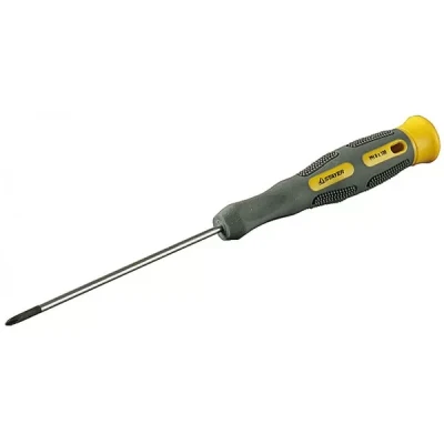Отвертка STAYER "PROFESSIONAL" "MAX-GRIP" для точн работ, Cr-V, двухкомп рукоятка, магнит наконечник, PH №0x100мм 25826-0-100 G