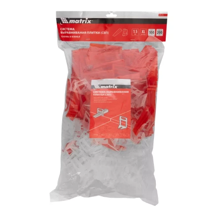 Комплект зажим + клин для системы выравнивания плитки СВП Ворота XL, 200/100 шт. в пакете Matrix 88125 купить в Нефтеюганске