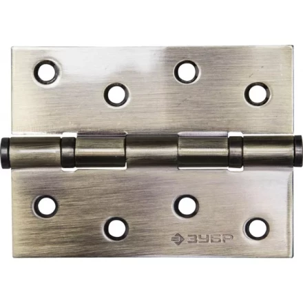 Петля универсальная ЗУБР &quot;ЭКСПЕРТ&quot;, 2 подшипника, цвет ст. латунь (AB), с крепежом, 100х75х2,5мм, 2 шт 37601-100-5 купить в Нефтеюганске