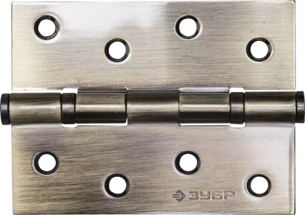 Петля универсальная ЗУБР &quot;ЭКСПЕРТ&quot;, 2 подшипника, цвет ст. латунь (AB), с крепежом, 100х75х2,5мм, 2 шт 37601-100-5 купить в Нефтеюганске