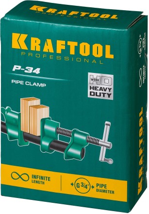 Струбцина KRAFTOOL P-34 трубная 32302-1 купить в Нефтеюганске