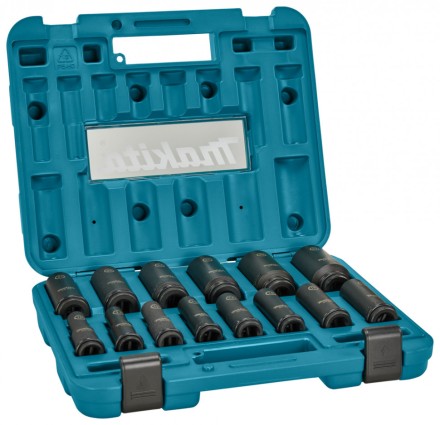 Набор ударных головок Impact Black Makita 1/2, 14 шт Makita E-16586 купить в Нефтеюганске