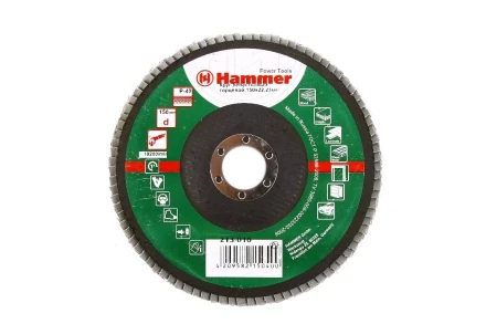 Круг Лепестковый Торцевой (КЛТ) HAMMER КЛТ 1 Ф150х22 Р40 213-010 купить в Нефтеюганске