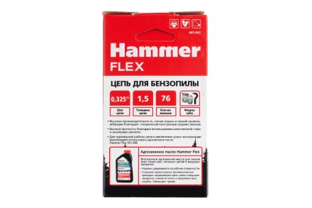 Цепь пильная HAMMER 0,325&#039;&#039;-1,5мм-76зв купить в Нефтеюганске
