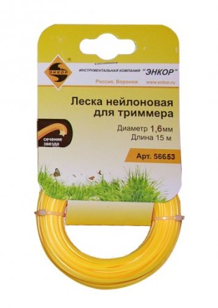 Леска нейл. для трим.,ф1,6ммх15м, звез Энкор 1/20 56653 купить в Нефтеюганске