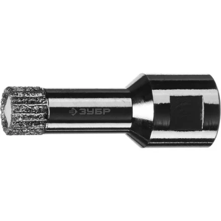 Алмазная коронка ЗУБР "ПРОФЕССИОНАЛ" универсальная для УШМ, сухое сверление, алмазы на вакуумной пайке,  посадка М14, d=14мм 29865-14 купить в Нефтеюганске