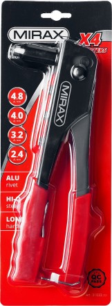 Заклепочник, MIRAX 31033, для алюминиевых заклепок d=2,4 / 3,2 / 4,0 / 4,8 мм, длина 225мм 31033_z01 купить в Нефтеюганске