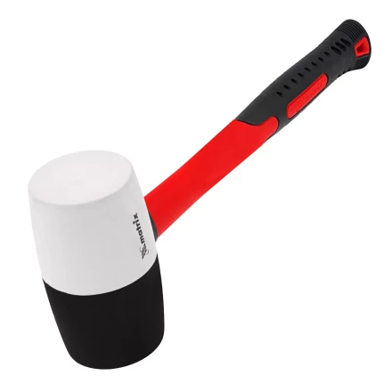 Киянка резиновая, 910 г, черно-белая резина, фибергласовая рукоятка// Matrix 11173 купить в Нефтеюганске