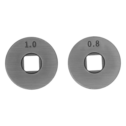 Подающий ролик, V профиль под стальную проволоку 0,8-1мм, посадка квадрат, 2 шт Denzel 93651 купить в Нефтеюганске