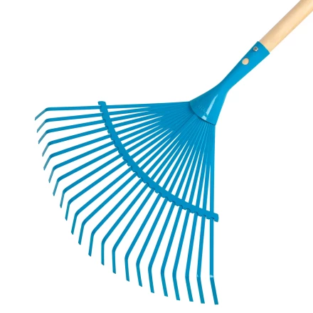 Грабли веерные стальные Palisad, 430 х 1550 мм, 22 плоских зуба, лакированный черенок, Luxe, 617885 купить в Нефтеюганске