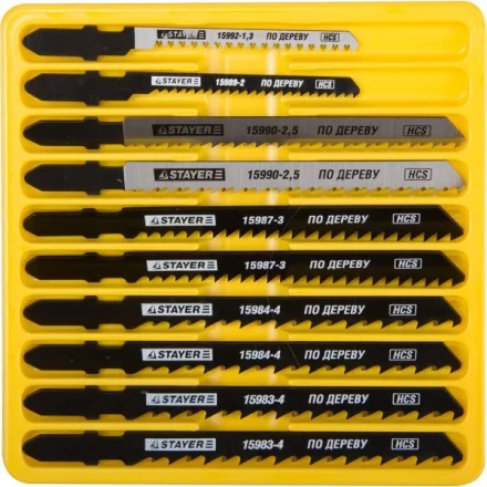 Набор STAYER &quot;PROFI&quot; Пилки &quot;МАСТЕР №1&quot; для эл/лобзика, по дереву, EU-хвост., 10шт 15981-H10-1 купить в Нефтеюганске