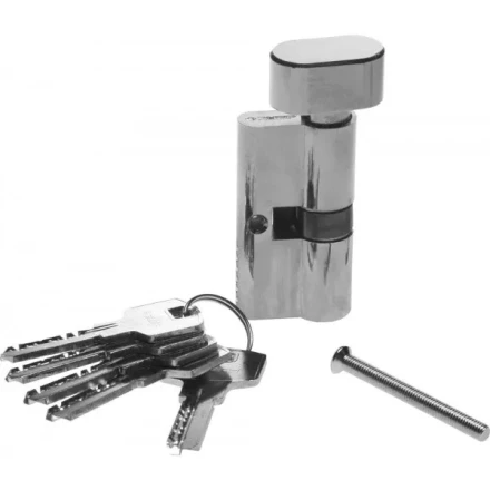 Механизм ЗУБР &quot;ЭКСПЕРТ&quot;цилиндровый, повышенной защищенности, тип &quot;ключ-защелка&quot;, цвет хром, 6-PIN, 60мм 52107-60-2 купить в Нефтеюганске