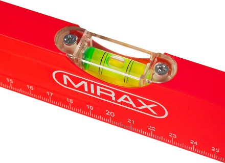 Уровень коробчатый MIRAX, 2 ампулы, крашеный, 600мм 34602-060_z02 купить в Нефтеюганске
