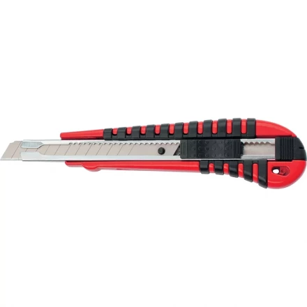 Нож 9мм выдвижное лезвие металлическая направляющая эргономичная двухкомпонентная рукоятка вес 90 грамм MATRIX 78937 купить в Нефтеюганске