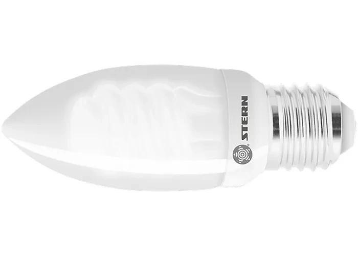Лампа компактная люминесцентная свечка 9W 2700K E27 8000ч Stern 90962 купить в Нефтеюганске