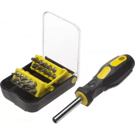 Набор STAYER Отвертка-битхолдер &quot;STANDARD&quot; с магнитом, 2-комп. рукоятка, биты Сr-V, в боксе, 21 предмет 25078-H21 купить в Нефтеюганске