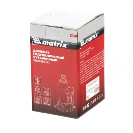 Домкрат гидравлический бутылочный 2 т h подъема 158-308 мм Matrix 50760 купить в Нефтеюганске