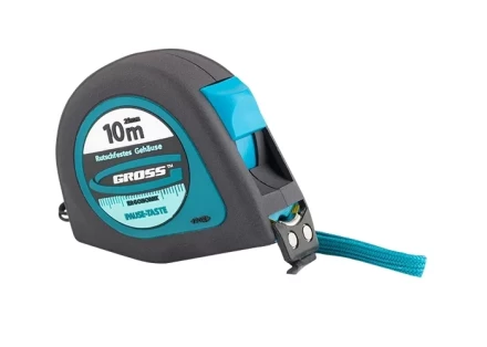 Рулетка &quot;Ergonomisch&quot;,10 м x 25 мм, магнитный обрезиненный зацеп  GROSS 31105 купить в Нефтеюганске