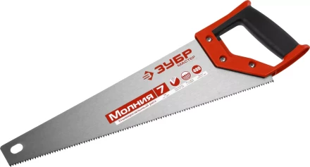 Ножовка универсальная (пила) ЗУБР МОЛНИЯ-7 400 мм, 7 TPI, закалка, рез вдоль и поперек волокон, для средних заготовок, фанеры, ДСП, МДФ 1537-40_z01 купить в Нефтеюганске