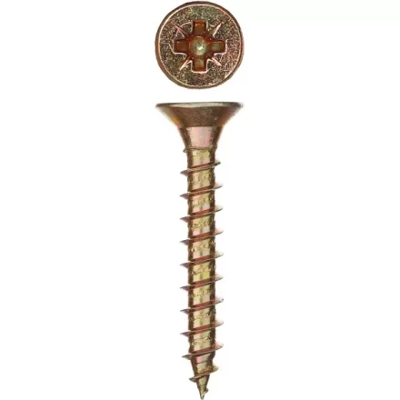 Шурупы ЗУБР &quot;МАСТЕР&quot; по дереву желтопассивированные, 6.0x40мм, 16шт 300396-60-040 купить в Нефтеюганске