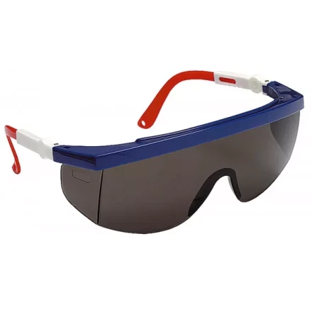 Очки STAYER защитные с регулируемыми по длине и углу наклона дужками, поликарбонатные затемненные линзы 2-110483 купить в Нефтеюганске