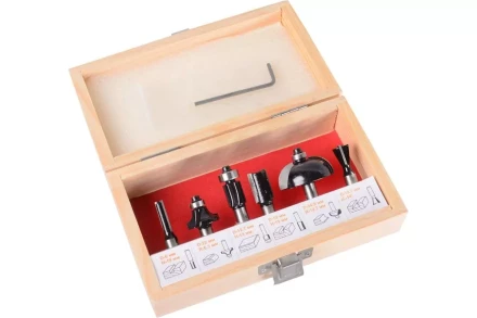 Набор фрез по дереву Вихрь 6шт (хвостовик 8мм), кейс 73/10/6/20 купить в Нефтеюганске