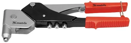 Заклепочник, 263 мм, поворотный 0-360 градусов, заклепки 2,4-3,2-4,0-4,8 мм MATRIX 40533 купить в Нефтеюганске