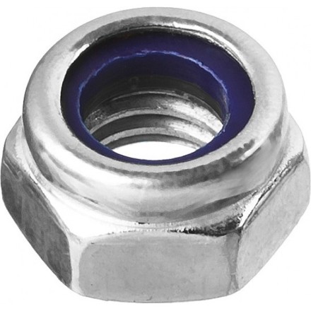 Гайка DIN 985 с нейлоновым кольцом, M8, 8 шт, кл. пр. 6, оцинкованная, ЗУБР 303586-08 купить в Нефтеюганске