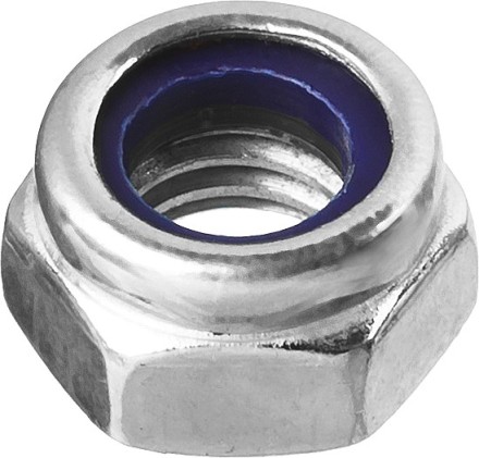 Гайка DIN 985 с нейлоновым кольцом, M8, 8 шт, кл. пр. 6, оцинкованная, ЗУБР 303586-08 купить в Нефтеюганске