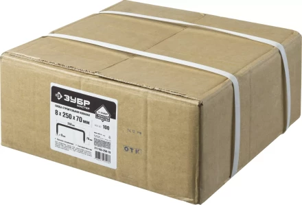 Скоба строительная кованая ЗУБР &quot;МАСТЕР&quot;, 8х250х70 мм, 100 шт 311165-250-70 купить в Нефтеюганске